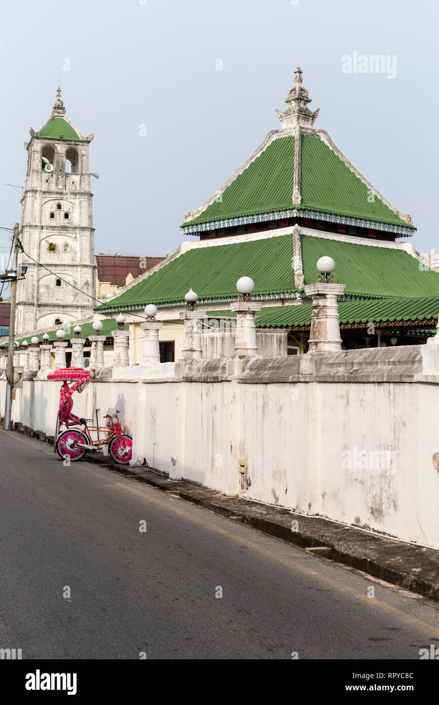 Kampung Kling Moschee, Melaka, Malaysia. Stockfoto