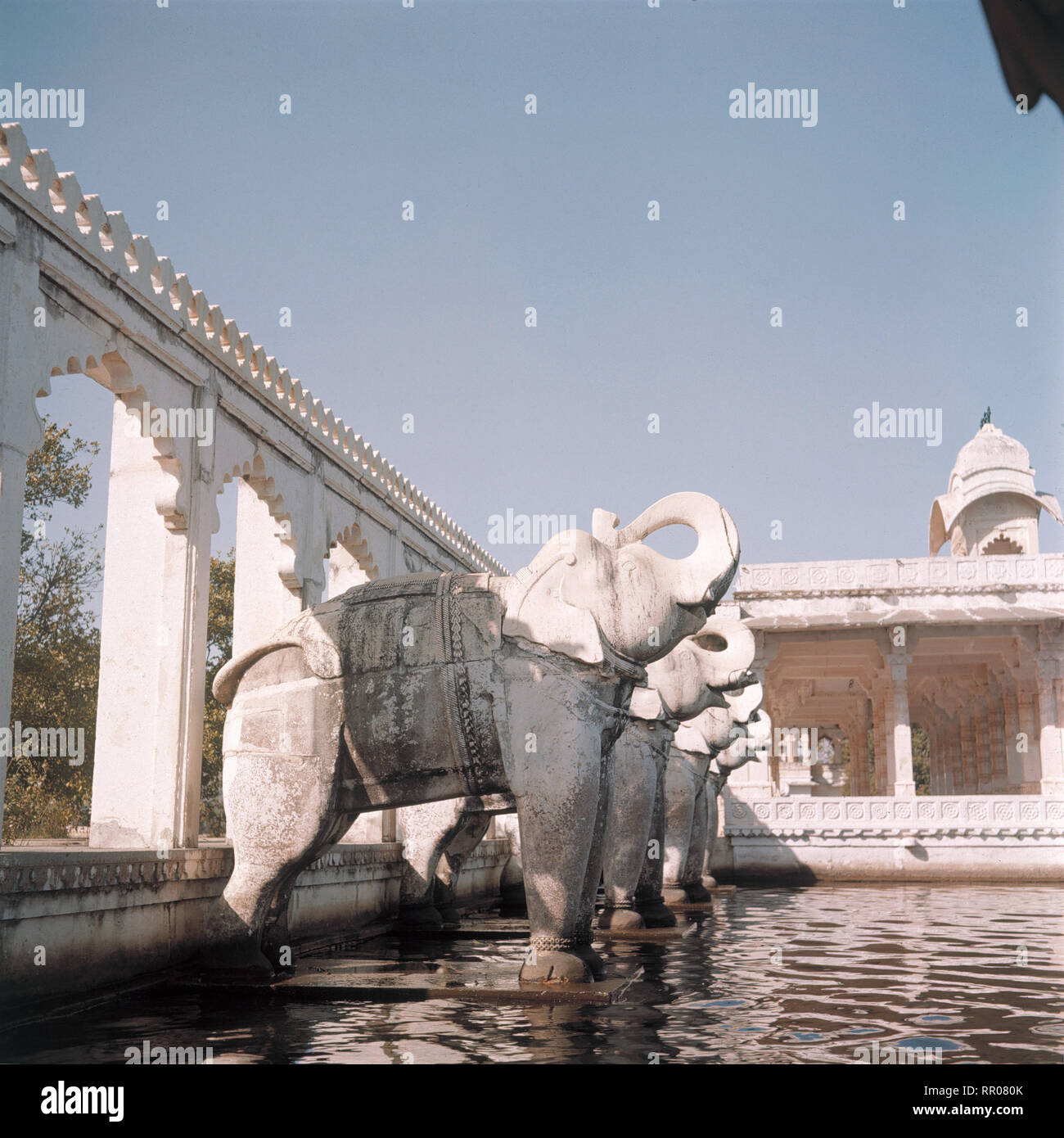 Indien, Rajasthan, Teil des berühmtes Lake Palace, Drehort des Films "Der Tiger von Eschnapur"'. /Überschrift: Indien Stockfoto