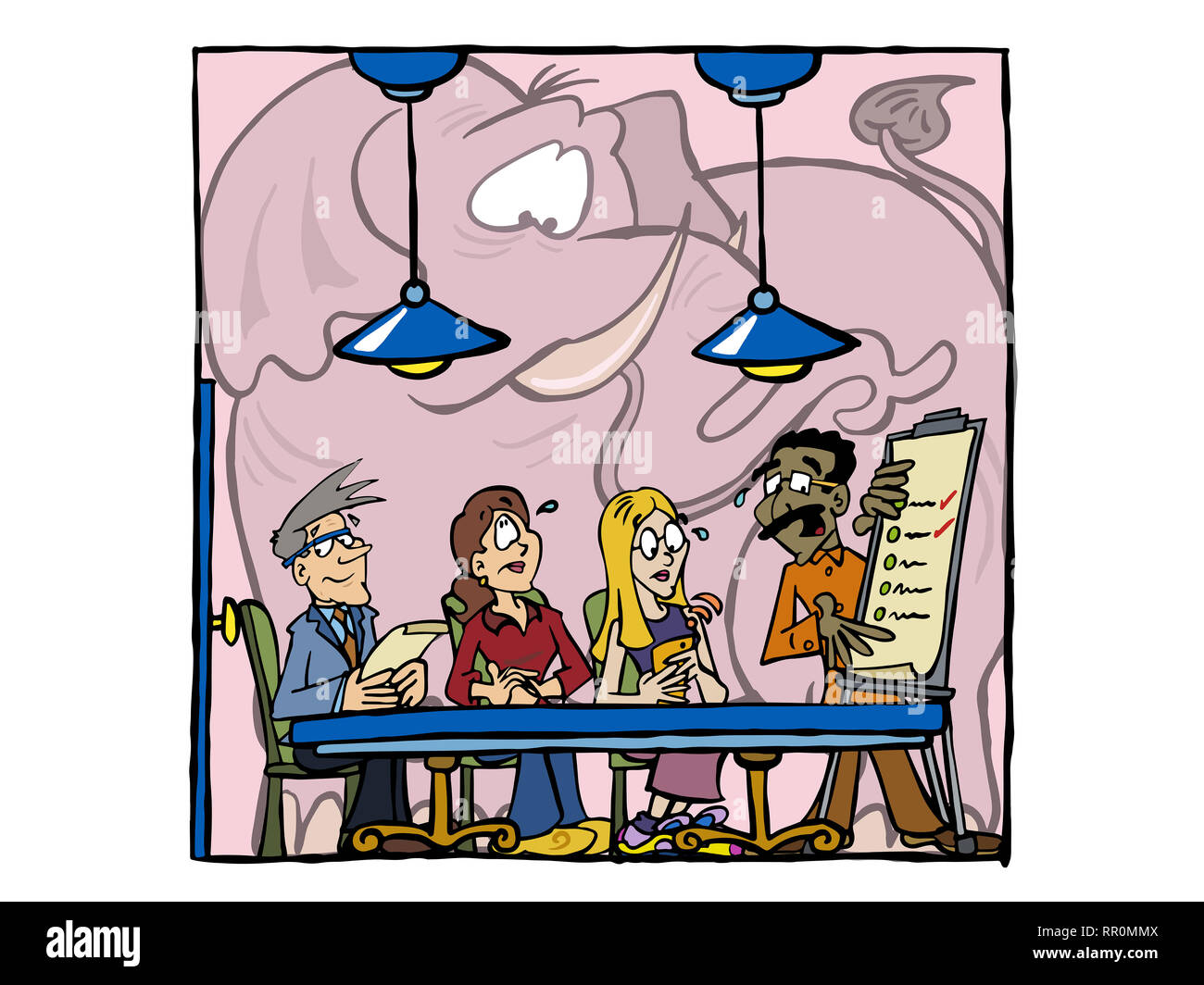 Der Elefant im Zimmer Stockfoto