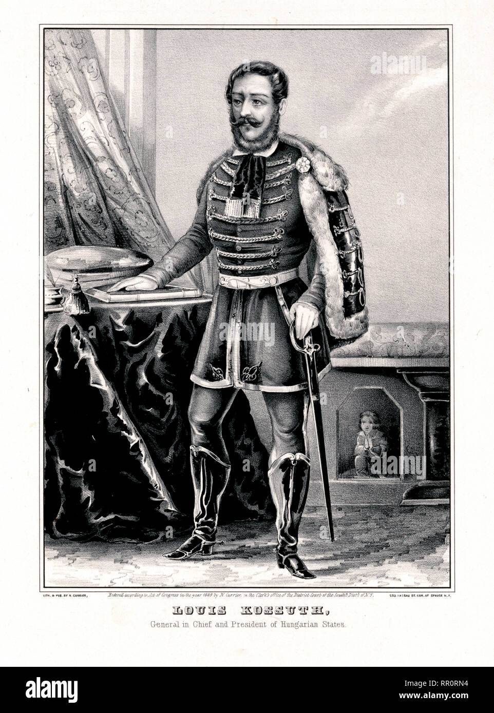 Lajos Kossuth. Vater der ungarischen Demokratie - ca 1849 Stockfoto