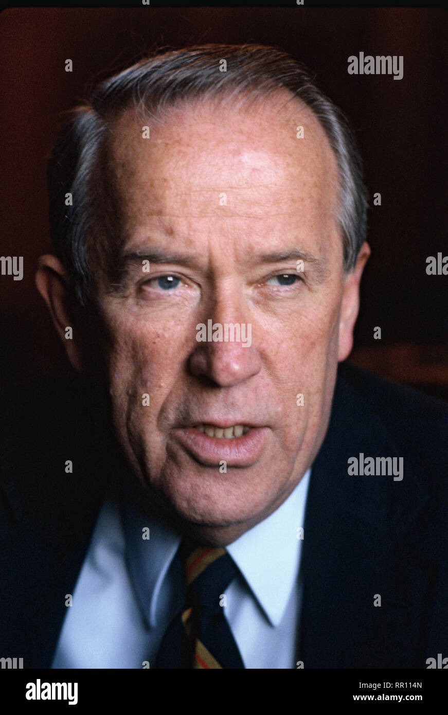 Senator Henry Scoop Jackson im Februar 1981 Foto von Dennis Brack Stockfoto
