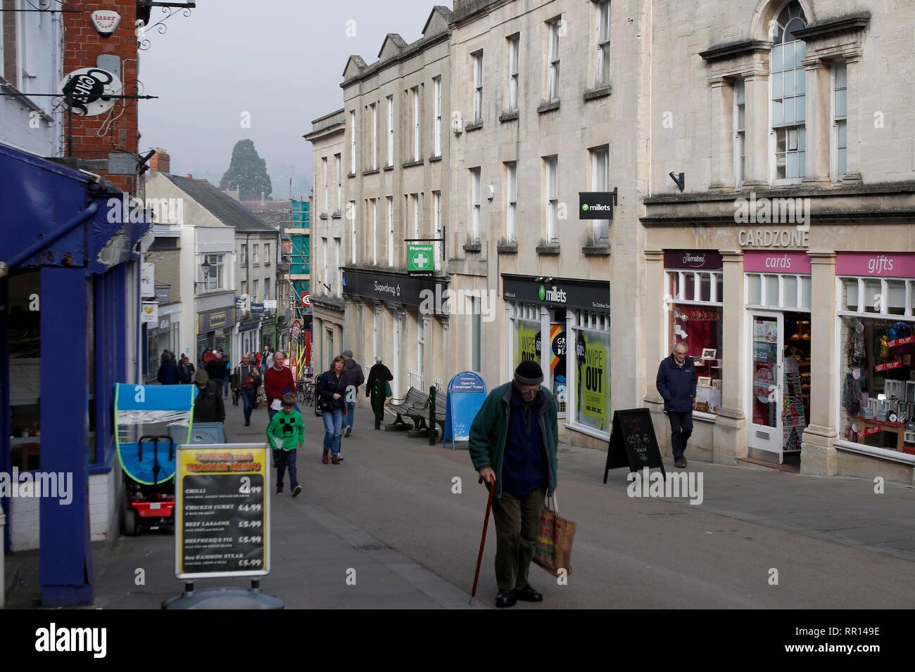 GVs, Stroud, Gloucestershire. - 9. Februar 2019 Bild von Andrew Higgins - tausend Wort Medien kein Verkauf, keine SYNDICATION. Ansprechpartner für m Stockfoto