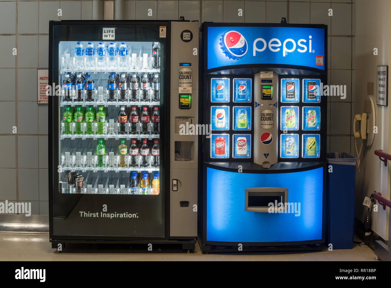 Automaten in der Portland, Oregon, V.A. Hospital. Stockfoto