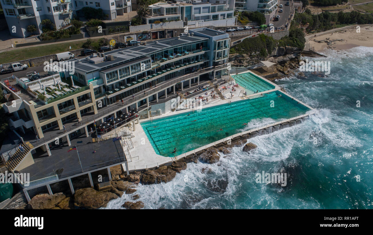 Bondi Icebergs und Schwimmbad Antenne Stockfoto