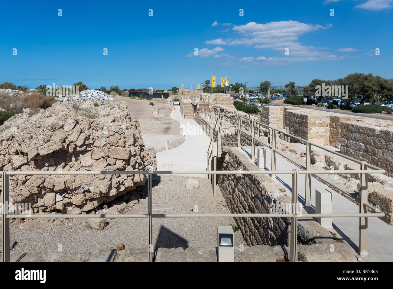 Caesarea National Park im Zentrum von Israel Stockfoto