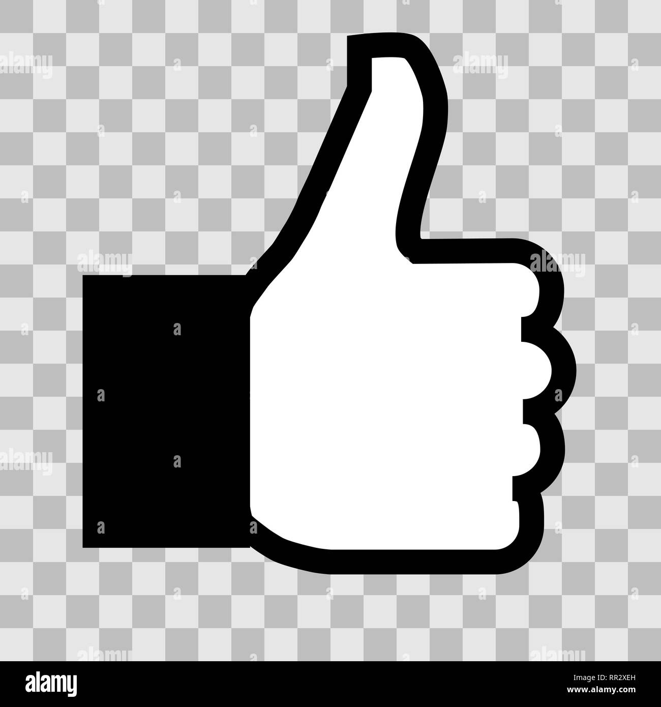 Wie Symbol - Schwarz einfache Umrisse, isoliert - Vector Illustration Stock Vektor