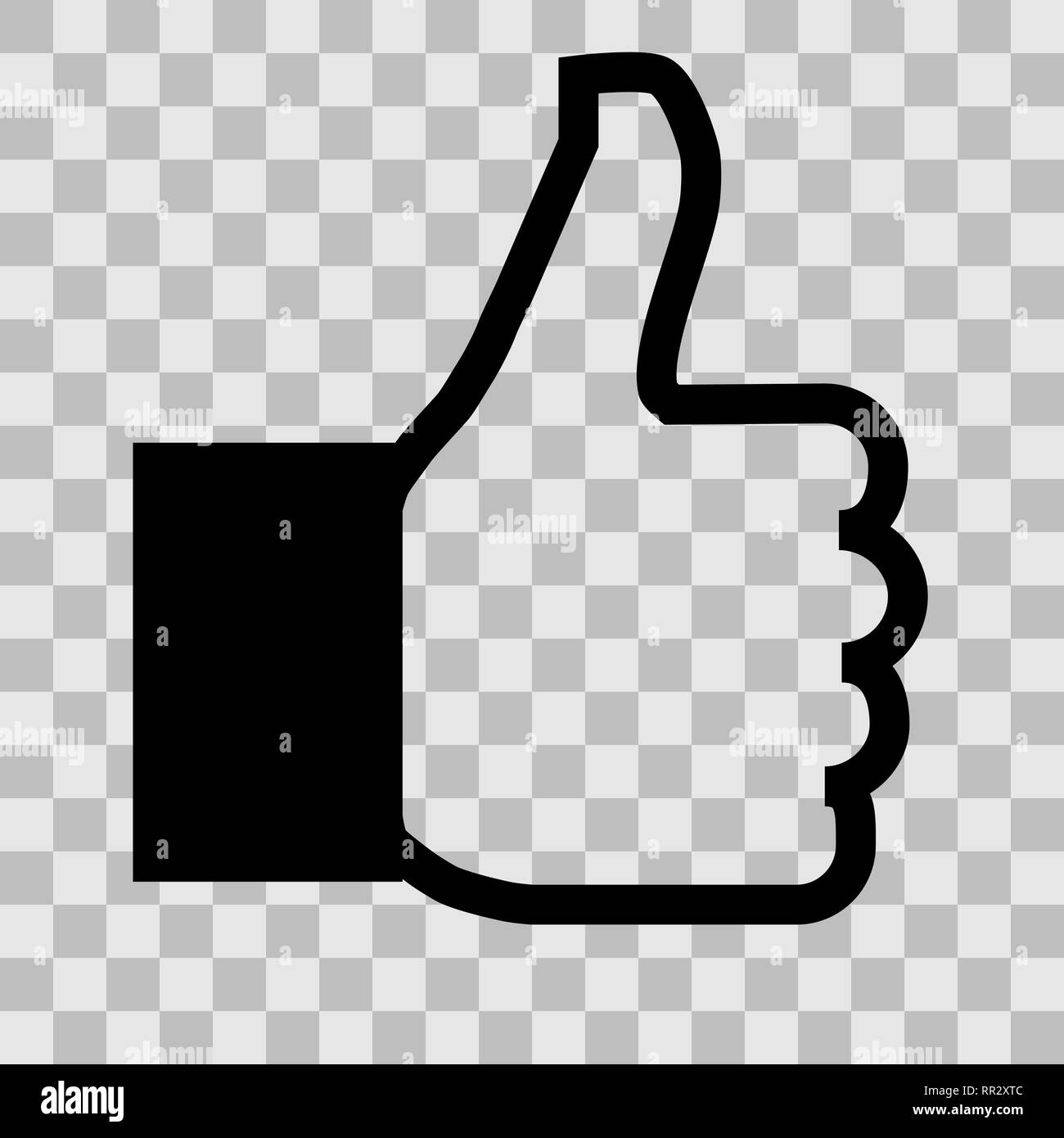 Wie Symbol - Schwarz einfache Umrisse, isoliert - Vector Illustration Stock Vektor