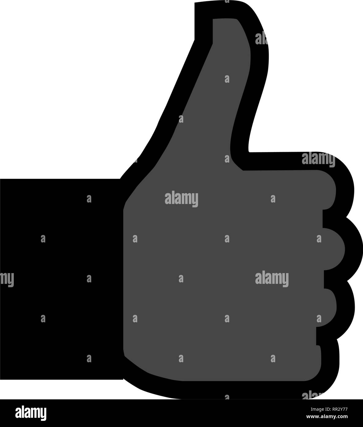 Wie Symbol - Schwarz einfache Umrisse, isoliert - Vector Illustration Stock Vektor