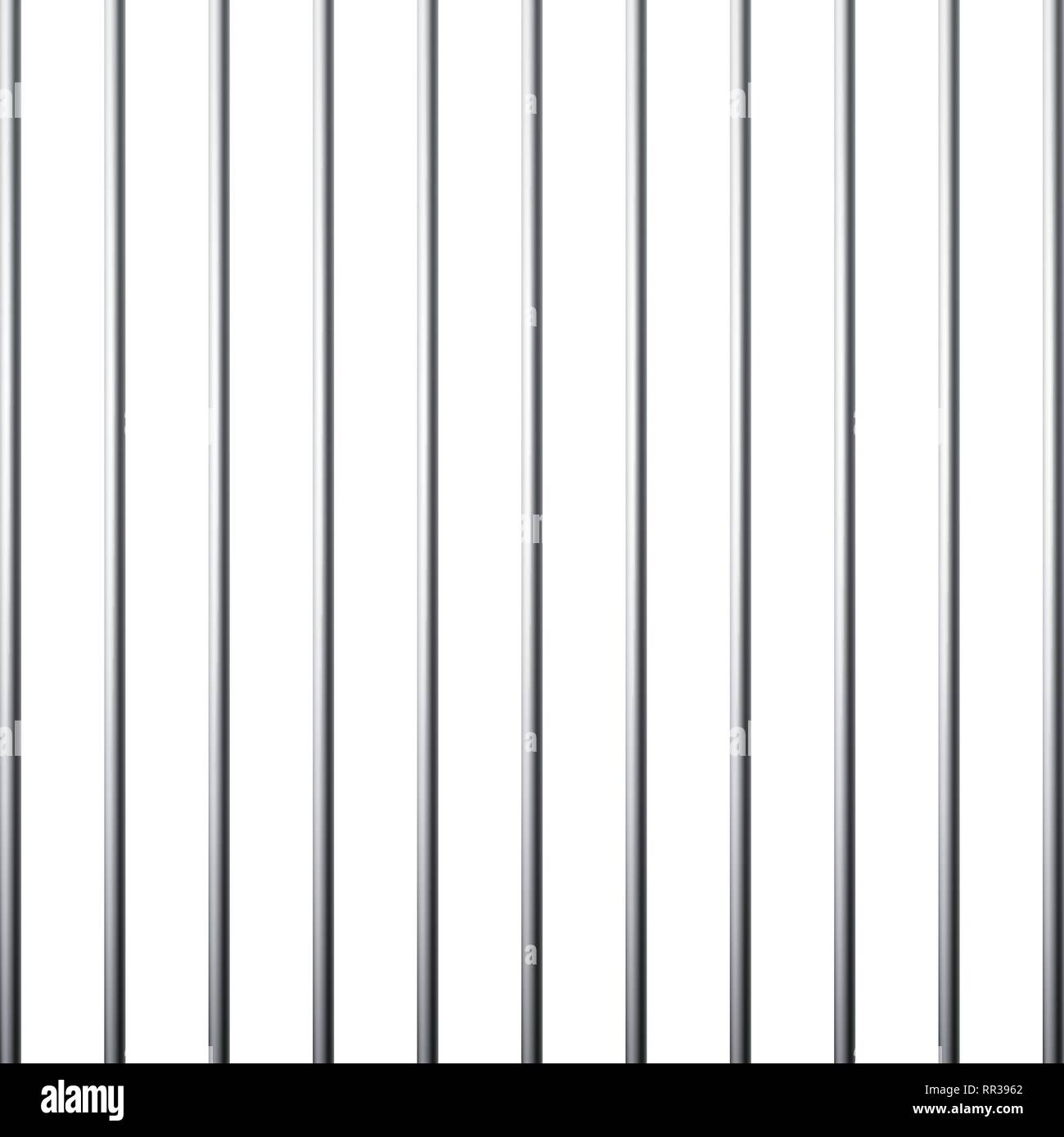 Gefängnis Grid. Käfig aus Metall. Vector Illustration auf weißem Hintergrund Stock Vektor