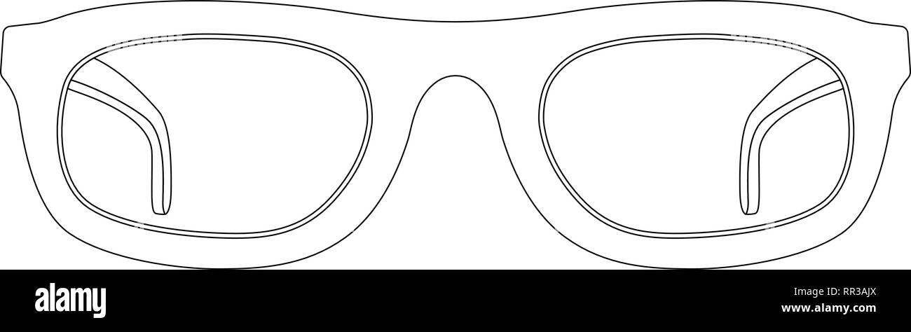 Gläser. Übersicht Symbol. Ansicht von vorn Stock Vektor