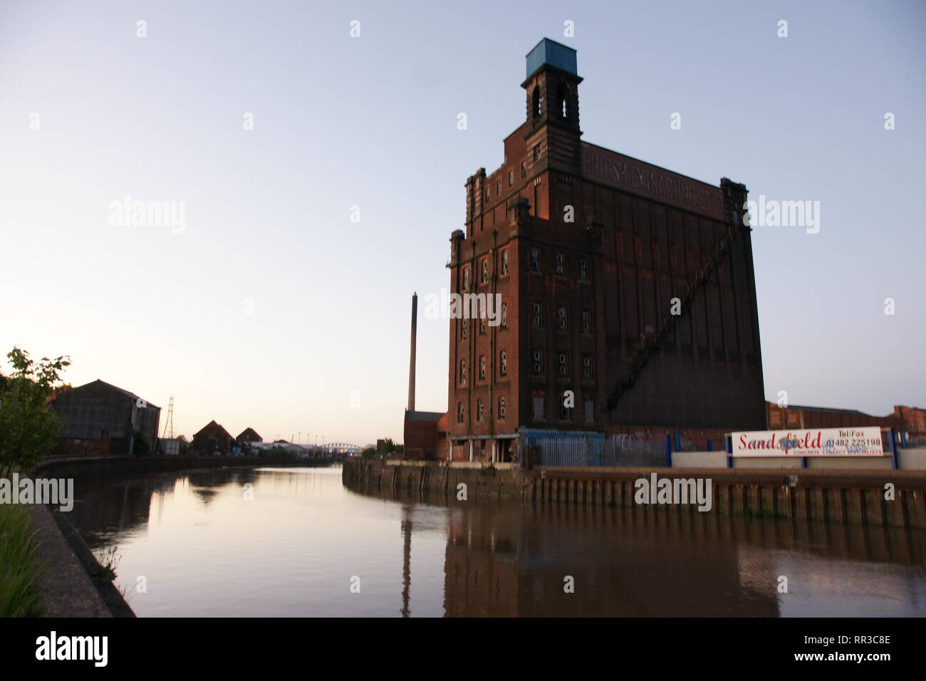 British Extraction Co Ltd, Leinsamen Mühle, Fluss Hull, Foster Street, Hull Industrial Landscape Stockfoto
