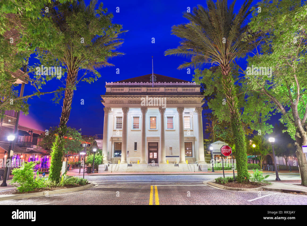 Gainesville, Florida, USA in der Innenstadt. Stockfoto