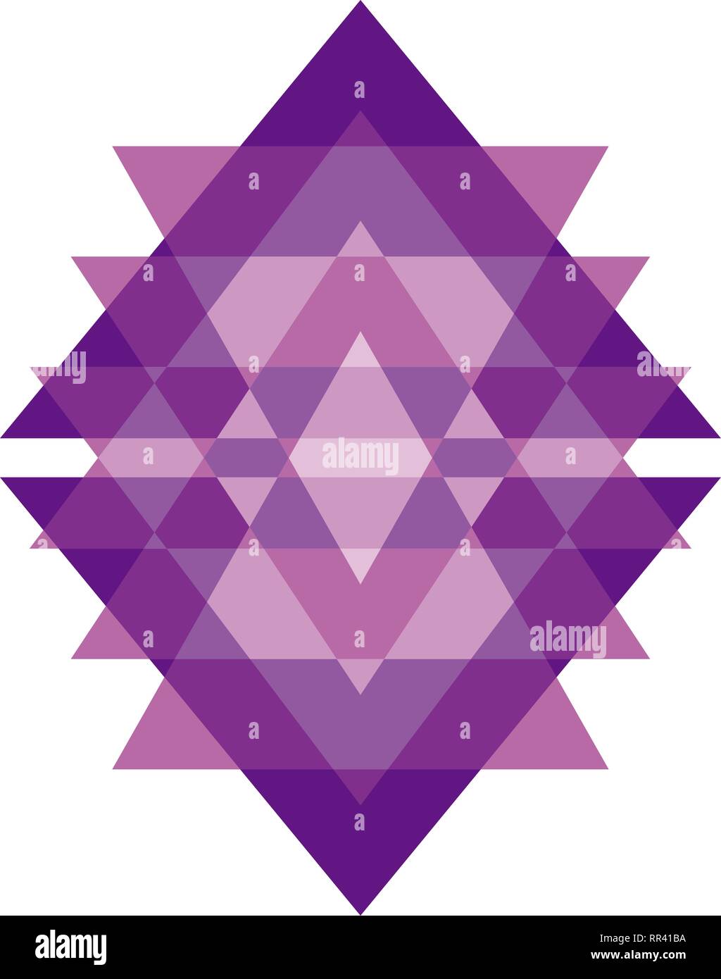 Dreieck Form abstrakter Kreuzung Logo. Stock Vektor