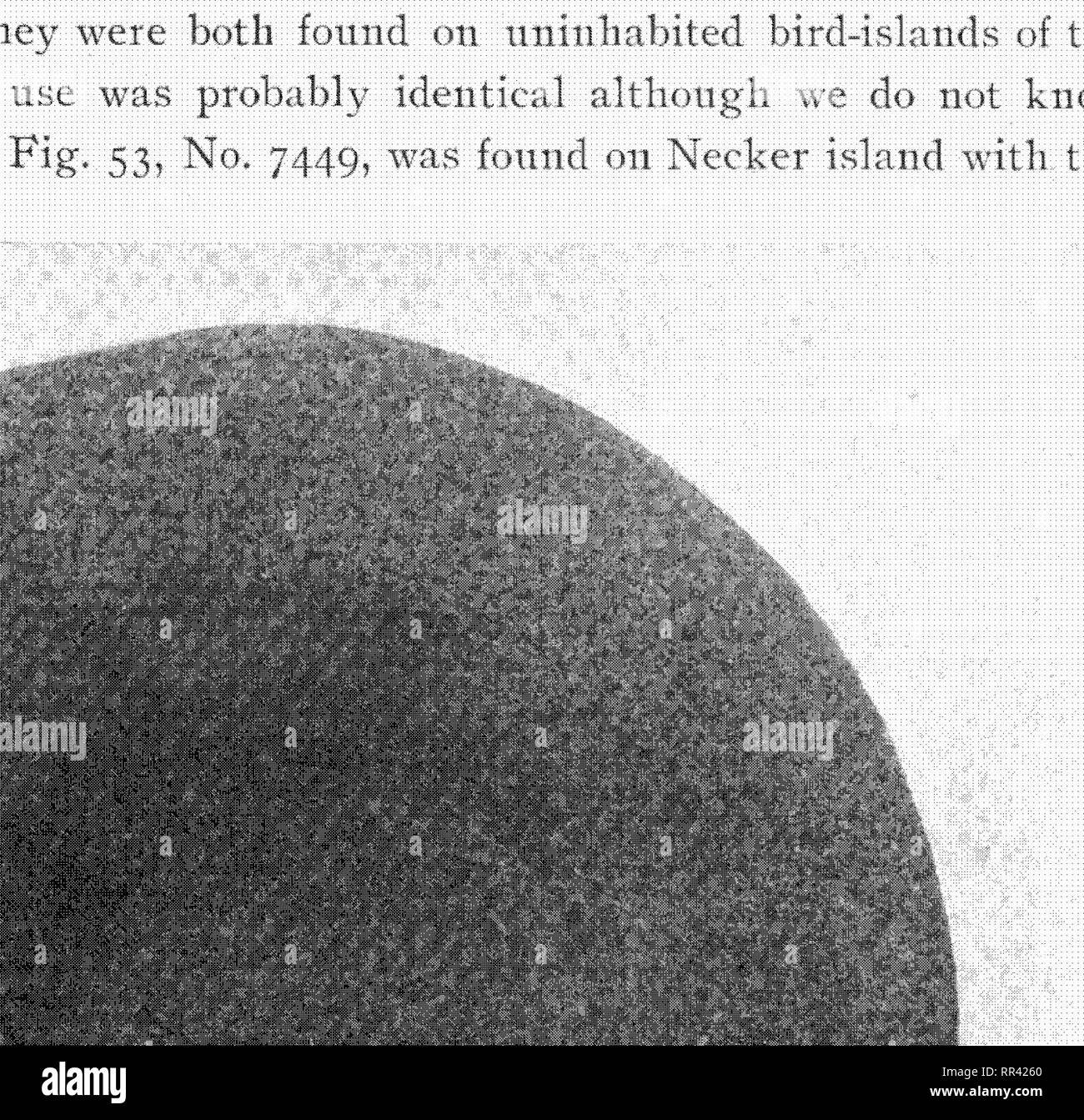 . Memoiren der Bernice Pauahi Bishop Museum der Polynesischen Ethnologie und Naturgeschichte. Natural History; Ethnologie. 54 ff, UVAl/EIN STEIN IMPLEAIENTS.. aus dem unteren S'. s, die wie tlic Ehemalige es Lins für eine Con-tainer unbrauchbar werden gebrochen und war |) erhap: - Abbr. (k) neci l) y Die hist owne -. Tt m - wie foirnd am NIH, oa (; 7 Bird Island in 18 S5 und wa - die Mnsenni 1 gegeben). Frau, Doniinis (später Königin IJli {U) kakini). Ich habe einfach d^&gt; nicht wissen, was diese bowk"^ waren nsed Für, und Es wonli l Leerlauf sein, er) njcclure ohne weiter Informationen.. Tliesc Kotl^ von Inseln, die in der Ferne Icasi Nihoa oot o Stockfoto