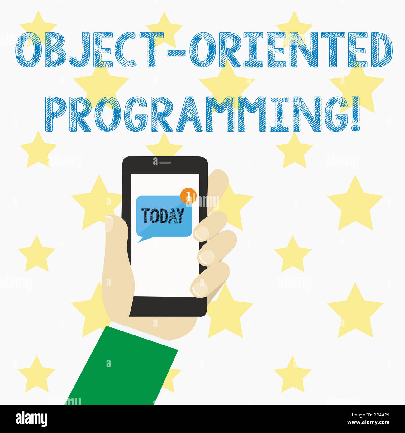 Text Zeichen zeigen, Objektorientierte Programmierung. Konzeptionelle foto Sprache Modell Objekte statt als Aktionen Stockfoto