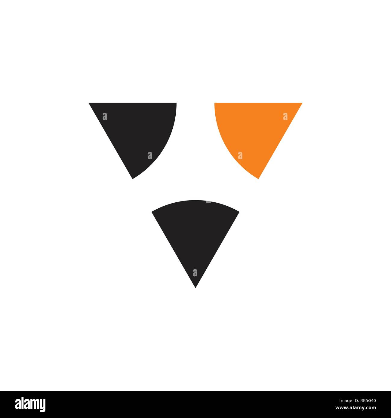 Dreieck einfachen Bleistift Form logo Vektor Stock Vektor