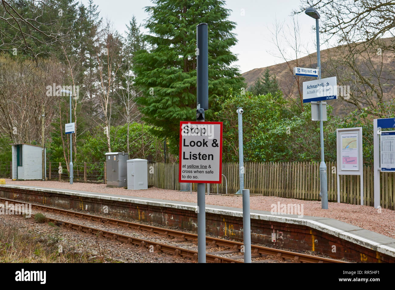 ACHNASHELLACH BAHNHOF WEST COAST SCHOTTLAND LINIE Ross-shire Stockfoto