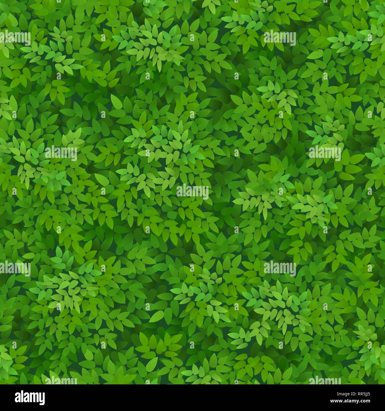 Nahtlose grünes Laub Muster. Grüne Blätter Hintergrund. Florales Dekor. Stock Vektor