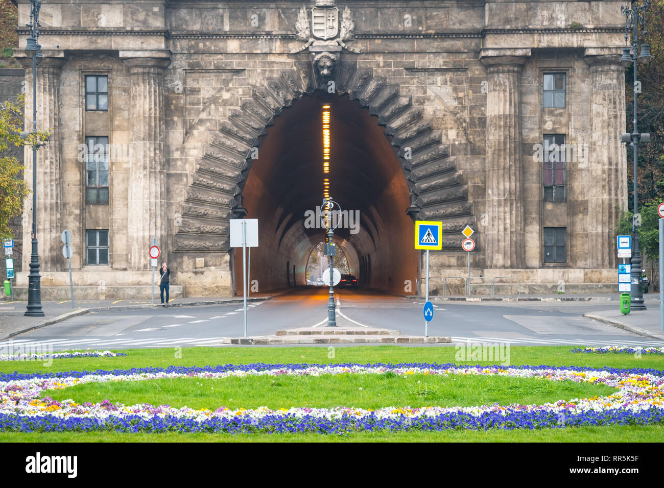 Adam Clark Tunnel unter dem Burgberg in Budapest, Ungarn Stockfoto