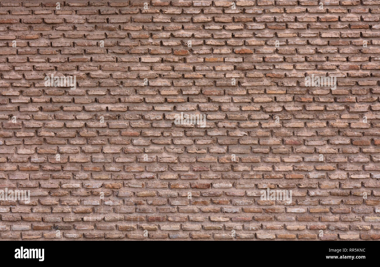 Red Lehmziegel wand hintergrund, Kathedrale von Murcia in Spanien Stockfoto