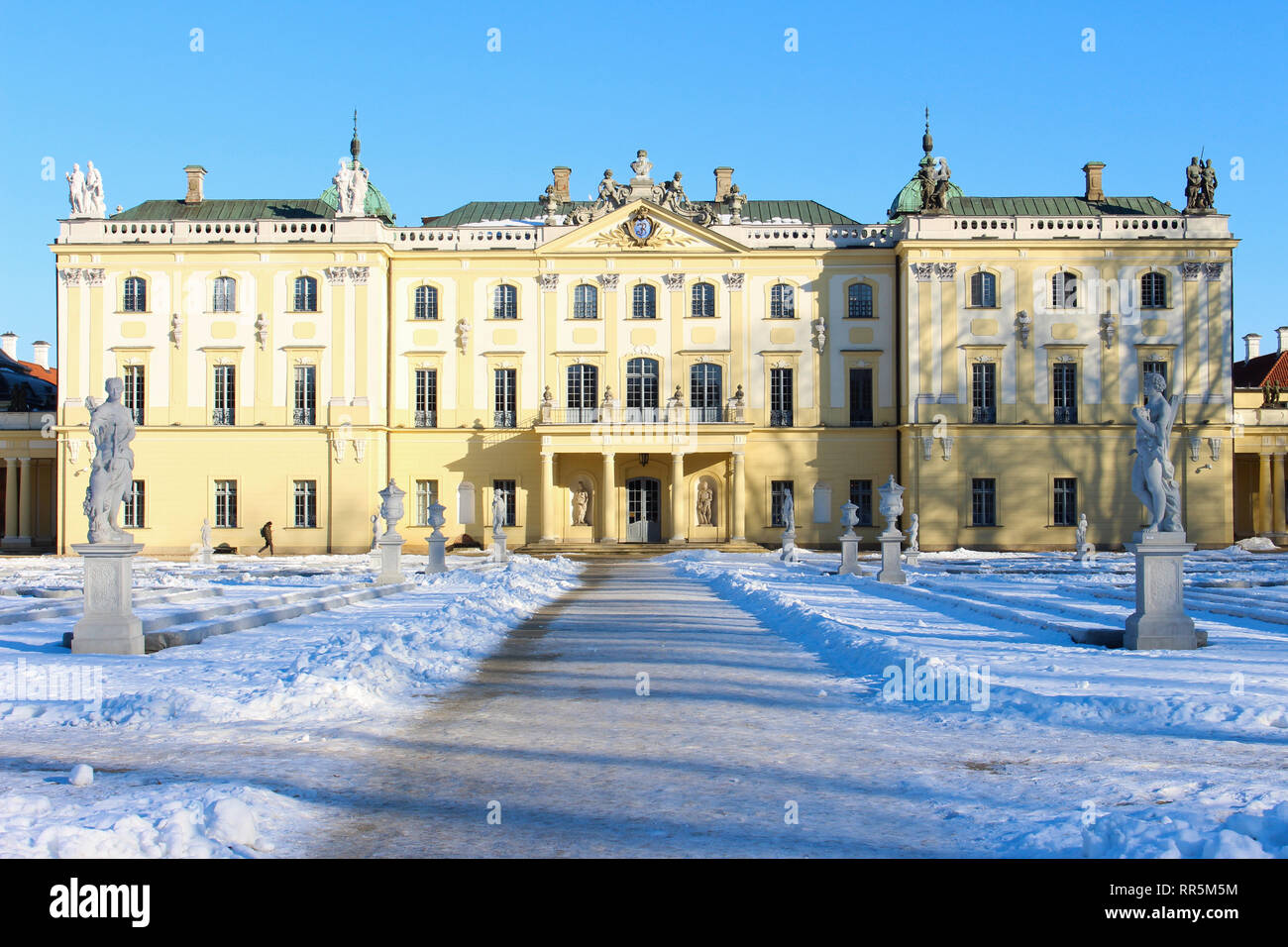 Branicki Palast im Winter, Bialystok, Polen Stockfoto