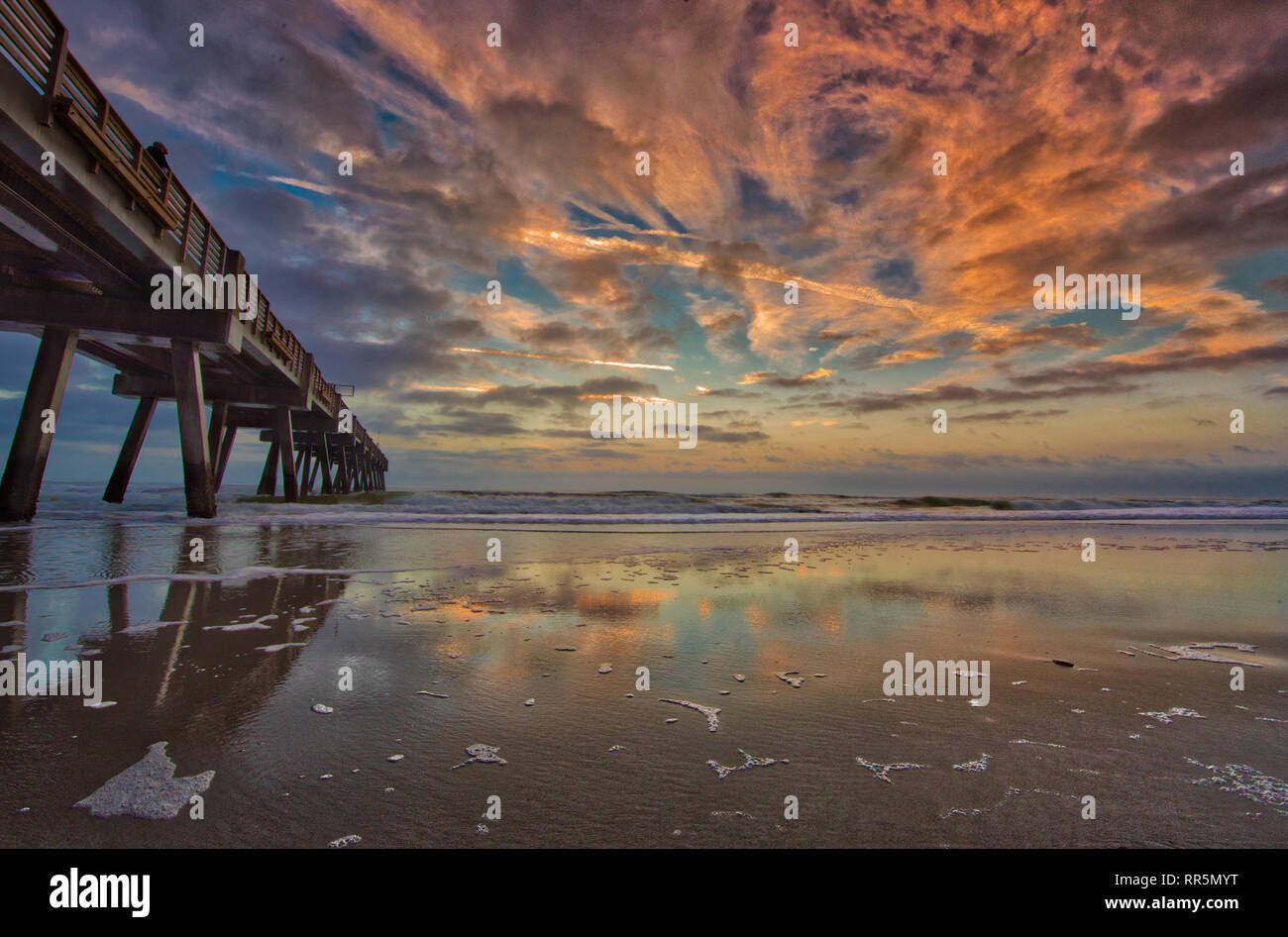Sunrise Jacksonville Beach Stockfoto