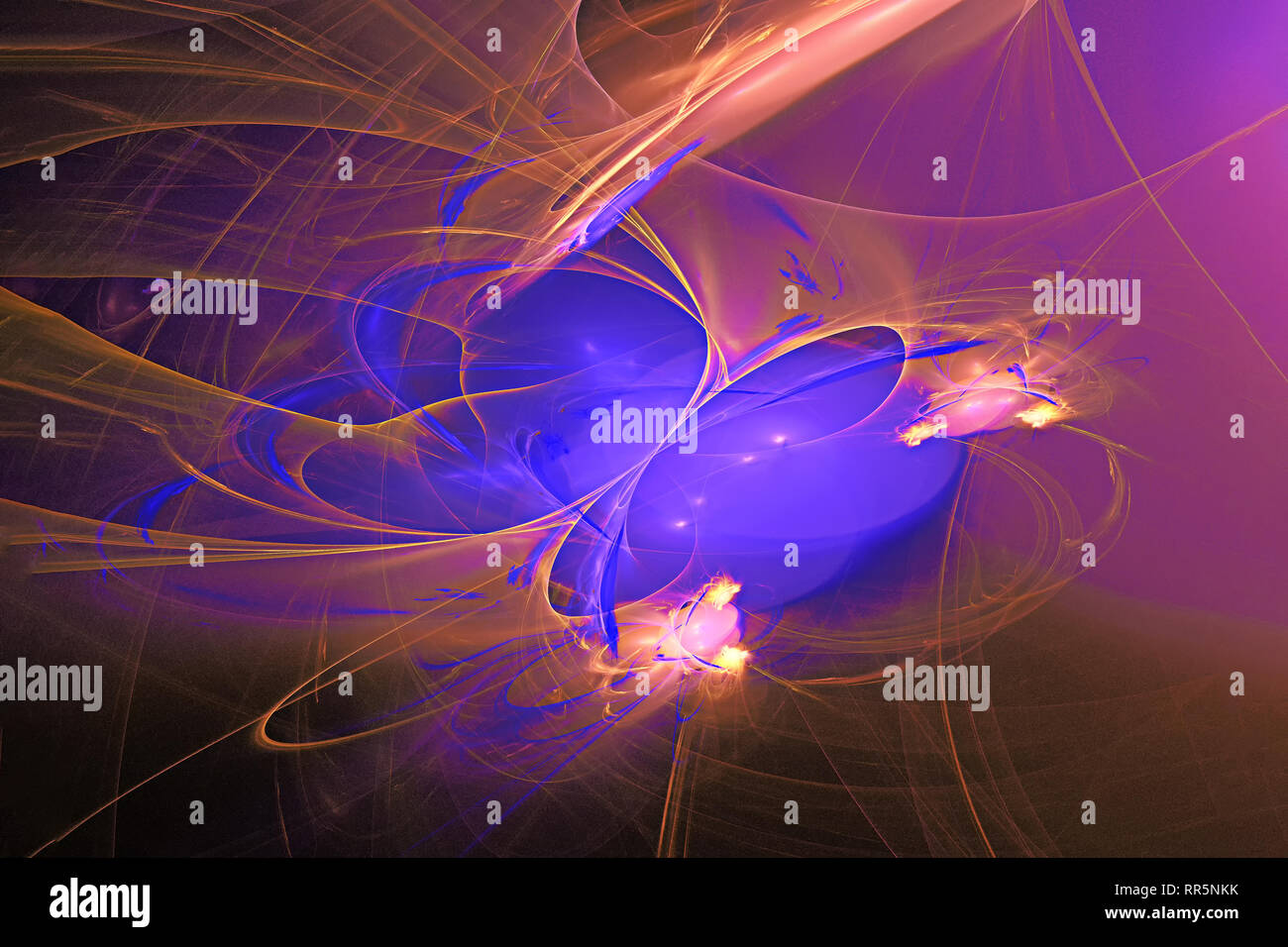 Ein blauer Schmetterling abstrakte Fraktal Kunst Stockfoto