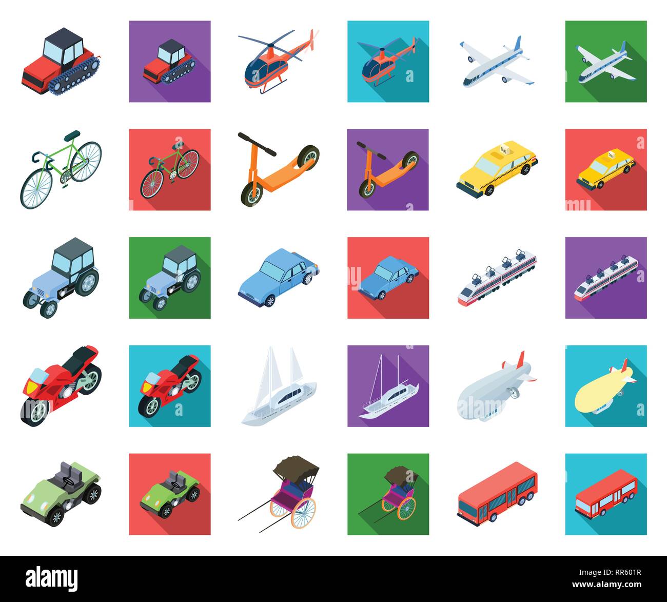 Luft, Flugzeug, Luftschiff, Kunst, Fahrrad, Bus, Auto, Warenkorb, Cartoon, flach, Sammlung, Design, verschiedene, Golf, Hubschrauber, Icon, Illustration, isoliert, kubisch, Logo, Motorrad, Bewegung, Rikscha, Straße, Scooter, Meer, Satz, Zeichen, Symbol, Taxi, Technik, verfolgt, Traktor, Bahn, Verkehr, Transport, LKW, Typ, Vektor-, Fahrzeug-, Web-, Yacht Vektor Vektoren, Stock Vektor