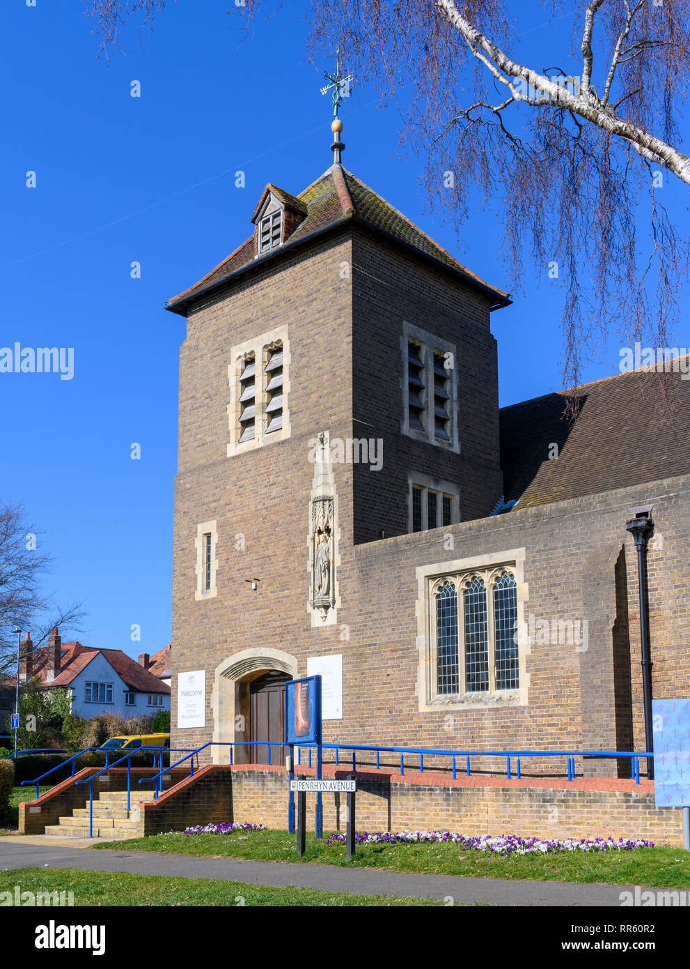 Kirche der Auferstehung Pfarrei Farlington, Farlington, Portsmouth, Hampshire. England, Großbritannien Stockfoto