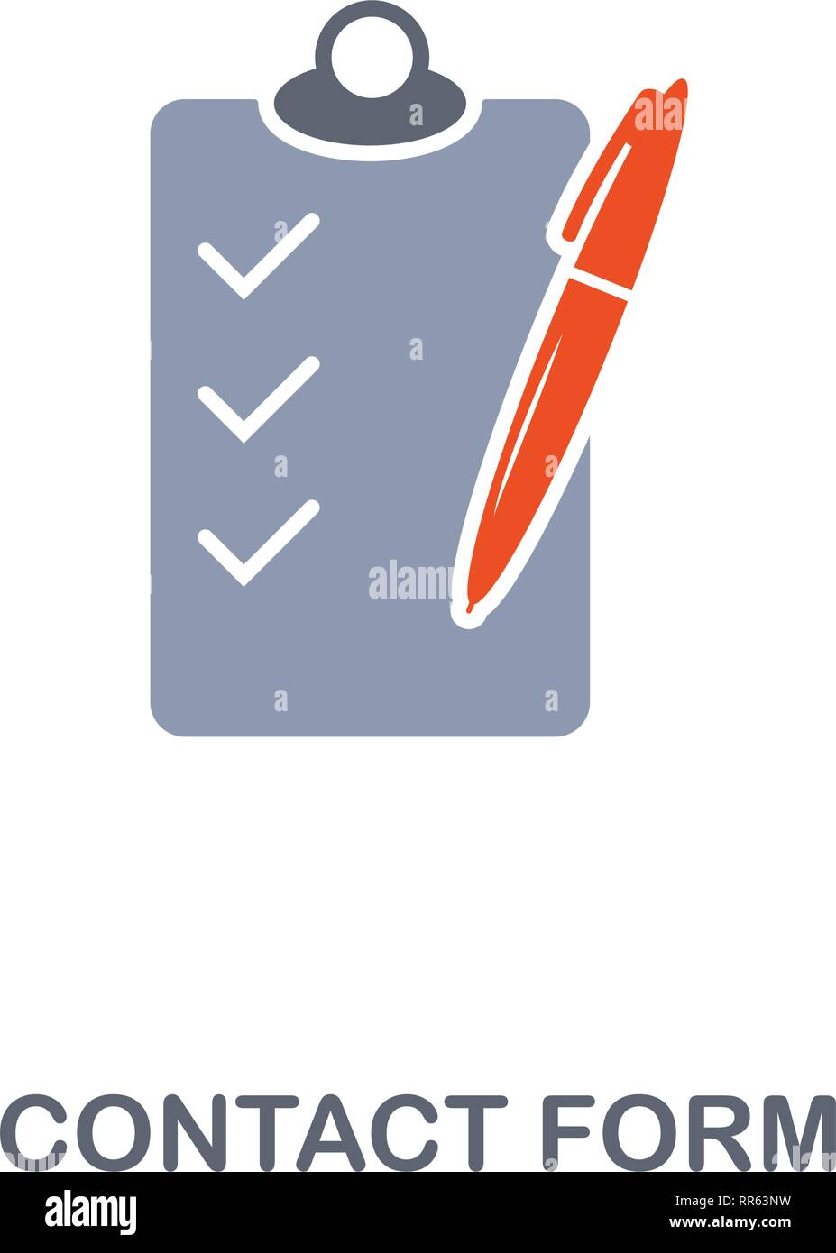 Kontaktformular Symbol. Premium zwei Farben Design aus Kontakt Sammlung Icons. Pixel Perfect Kontaktformular Symbol für Web Design, Apps, Software Stock Vektor