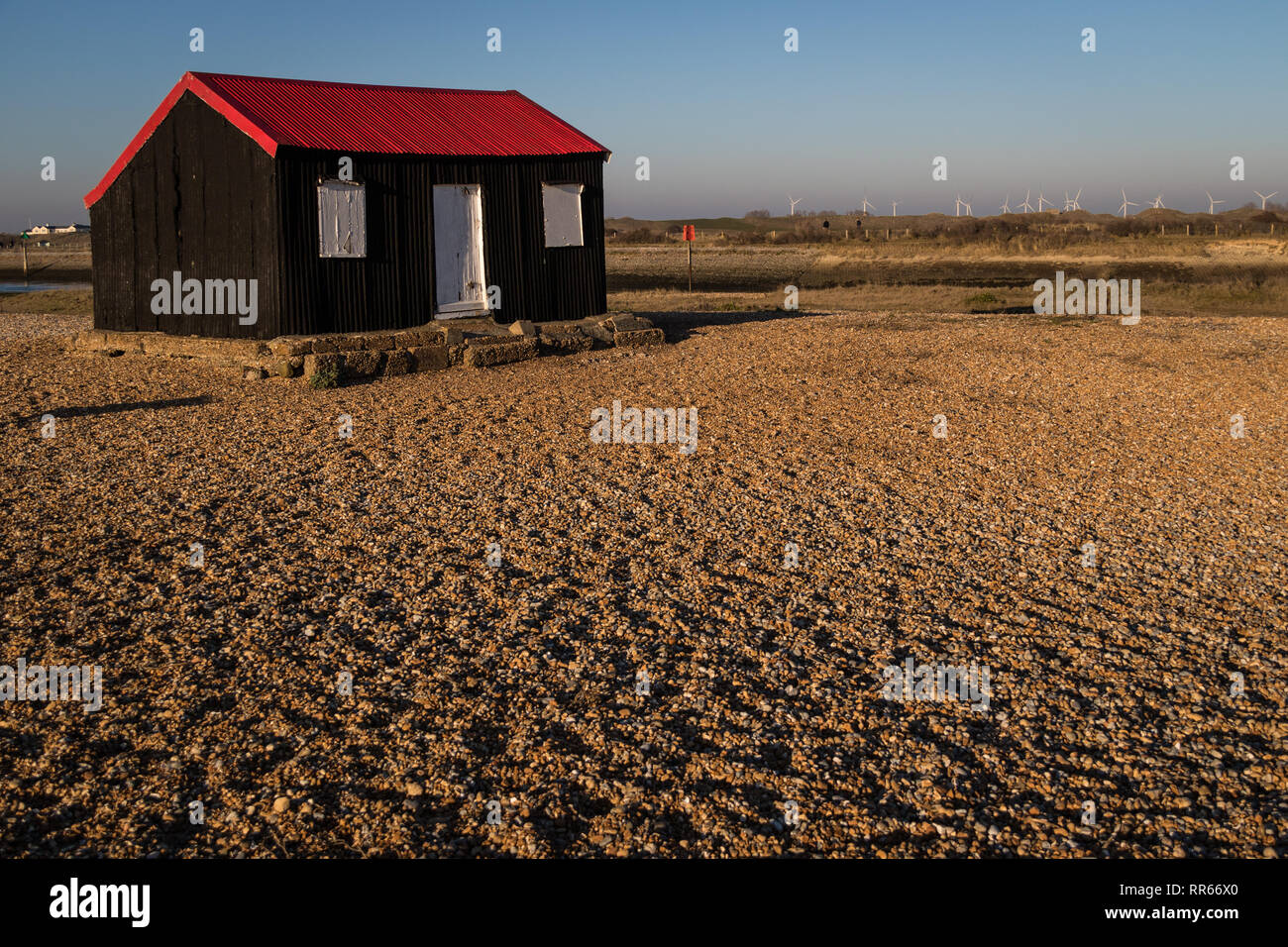 Iconic Red Hut bei Roggen Hafen Stockfoto