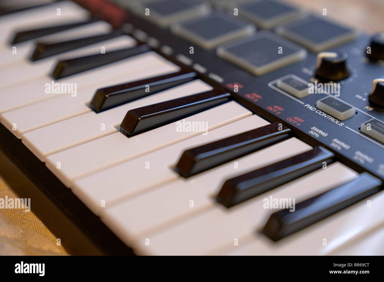 Elektronische Digital Piano Keyboard in einem Konzert Stockfoto