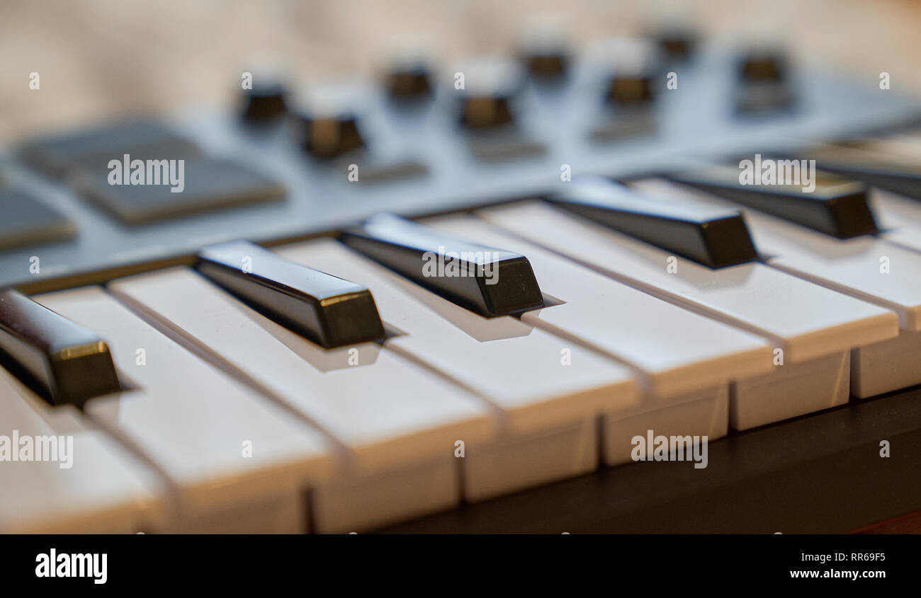 Elektronische Digital Piano Keyboard in einem Konzert Stockfoto