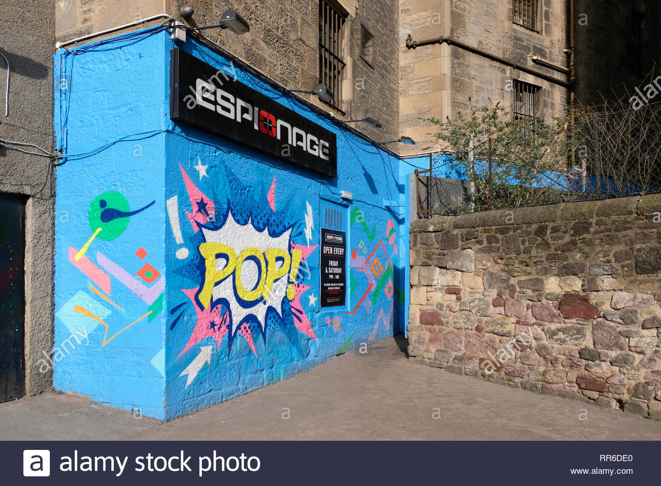 Spionage Nachtclub, Cowgate, Edinburgh Schottland Stockfoto