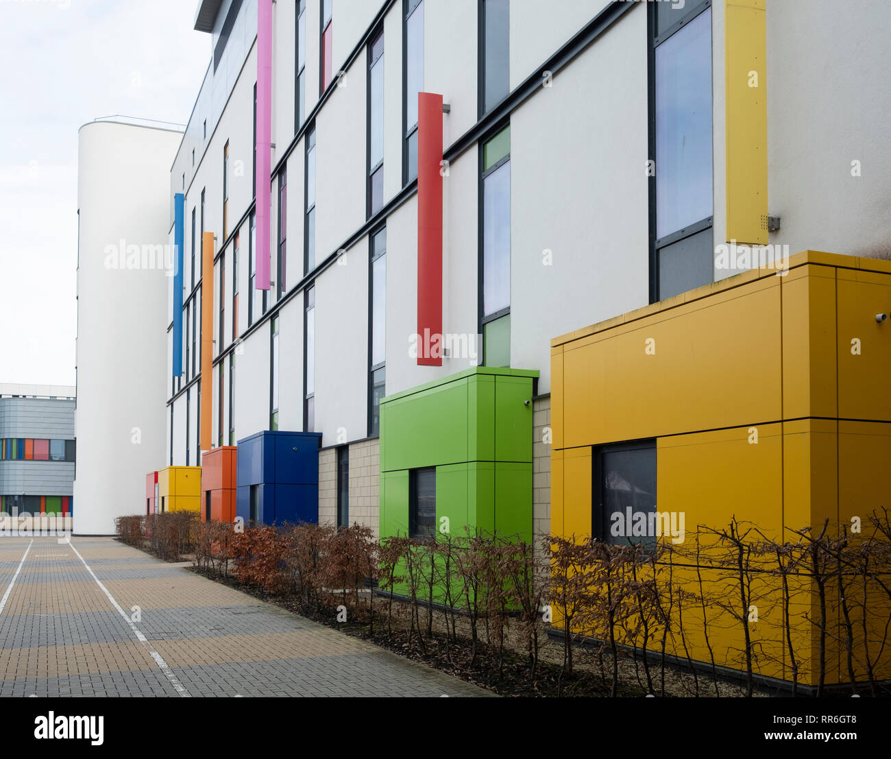 Außenansicht des neuen königlichen Krankenhaus für Kinder in Glasgow, Schottland, Großbritannien Stockfoto