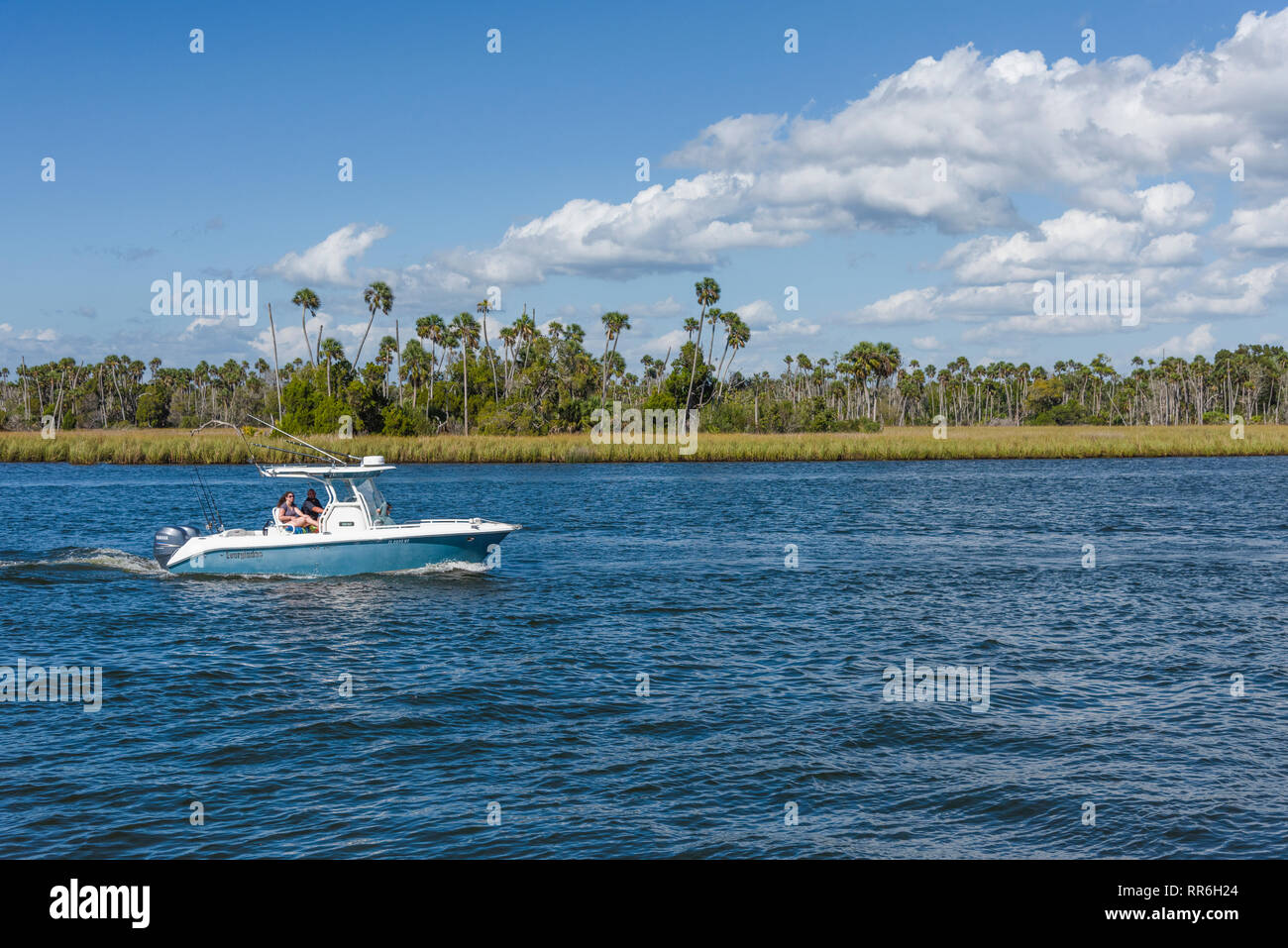 Bootsfahrer Reisen der Crystal River in Florida, USA Stockfoto