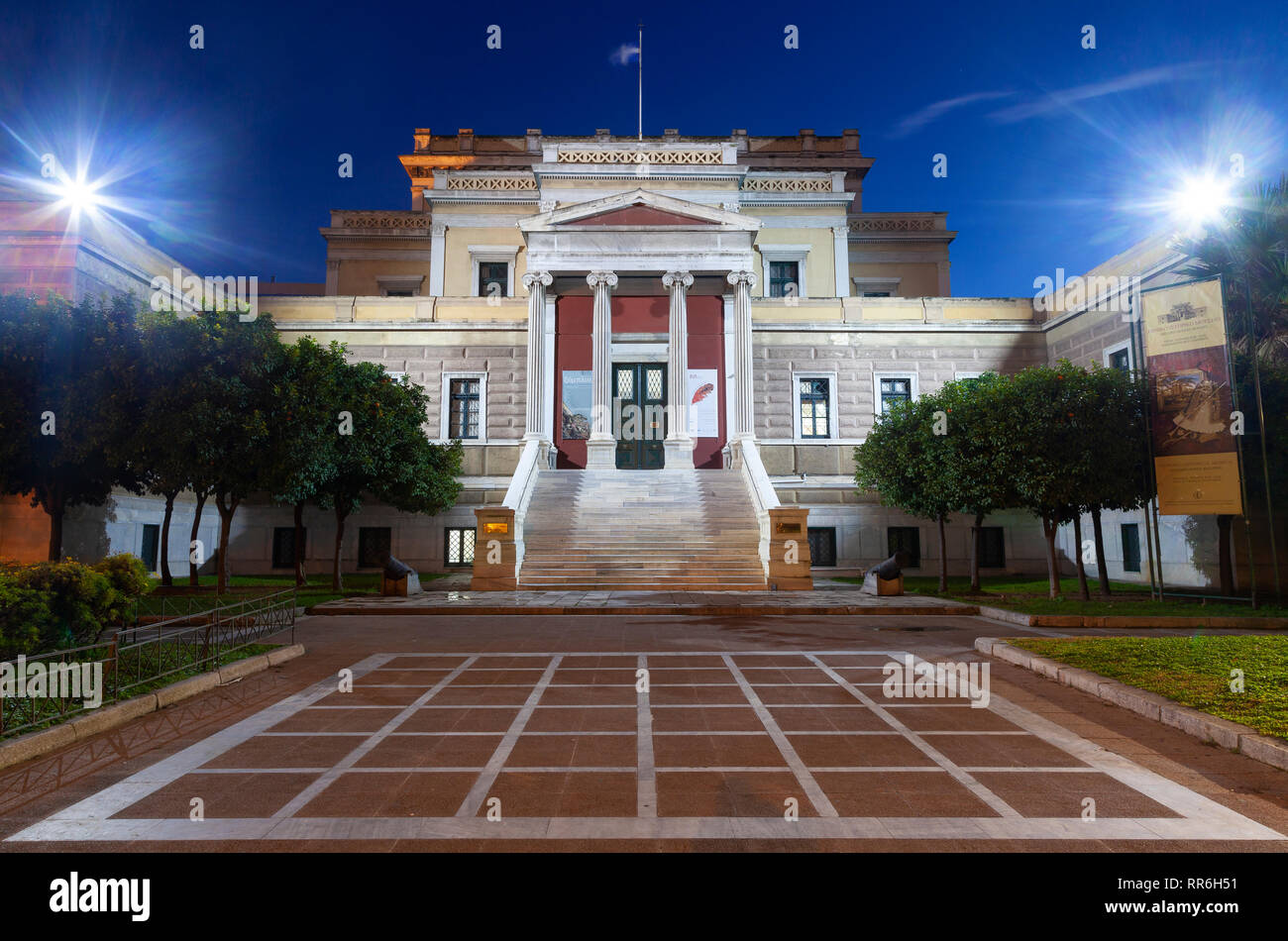 Das alte Parlament in Athen, Griechenland. Es war als solcher bis 1935 verwendet, und da ist das Nationale Historische Museum. Stockfoto