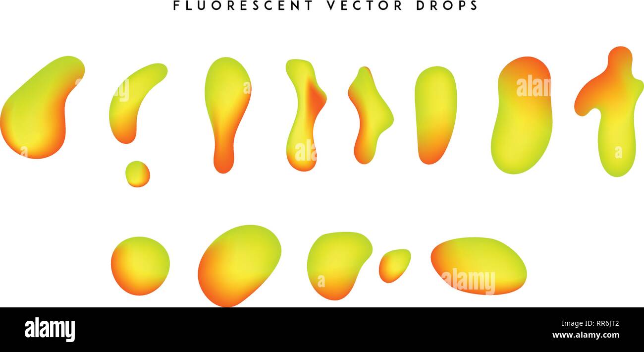 Gradient lebendige Formen. Moderne abstrakte farbenfrohe Vector Fluid Sammlung. Stock Vektor