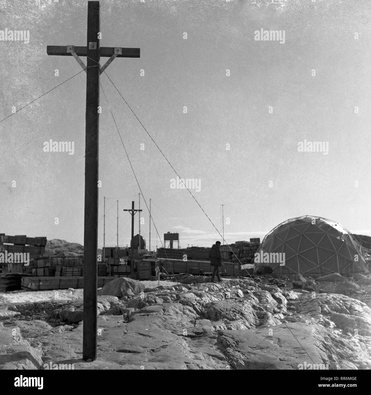 Operation Deep Freeze ich - 1955 / 1956 - USA Task Force 43 Stockfoto