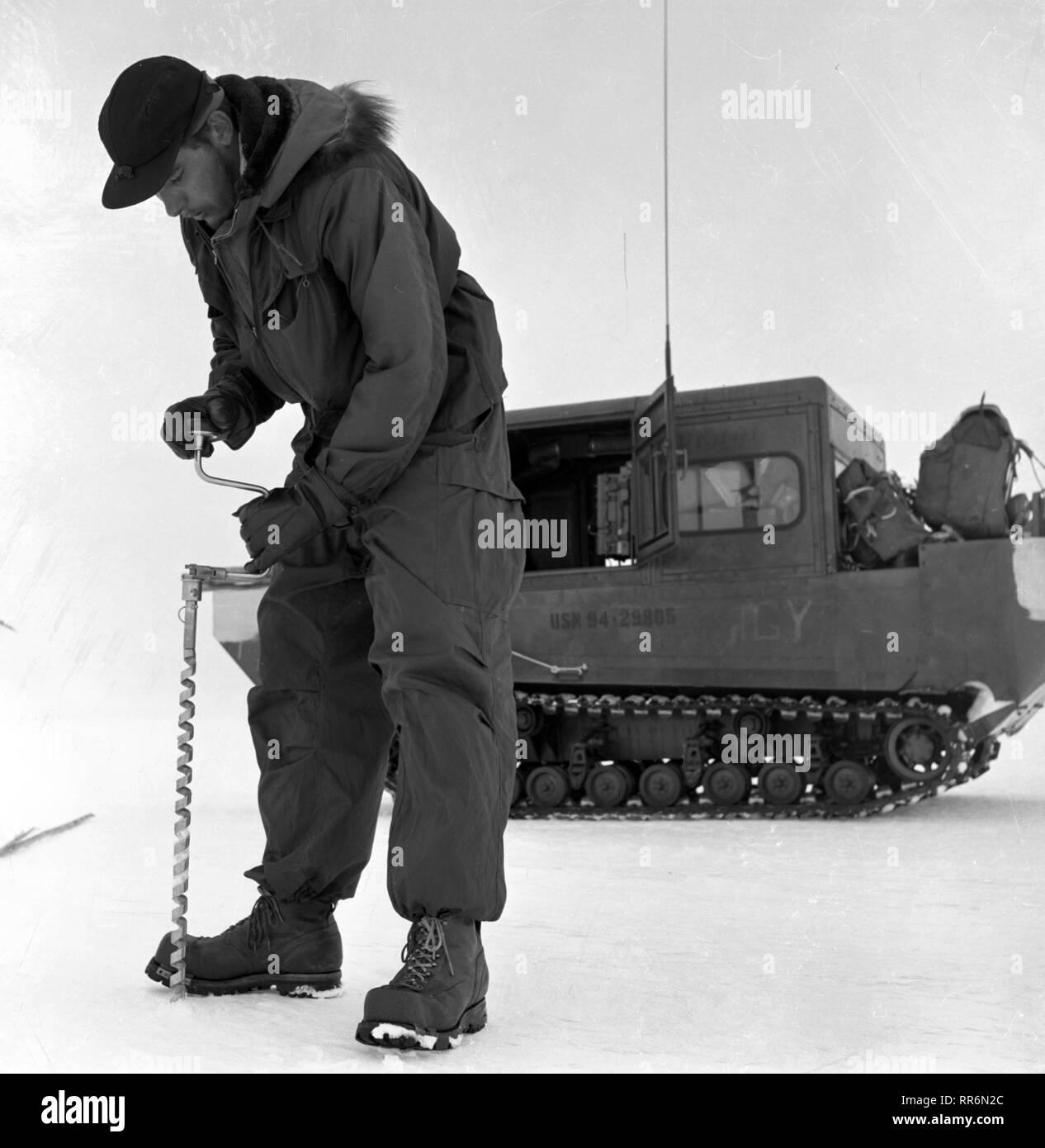 Operation Deep Freeze ich - 1955 / 1956 - USA Task Force 43 Stockfoto