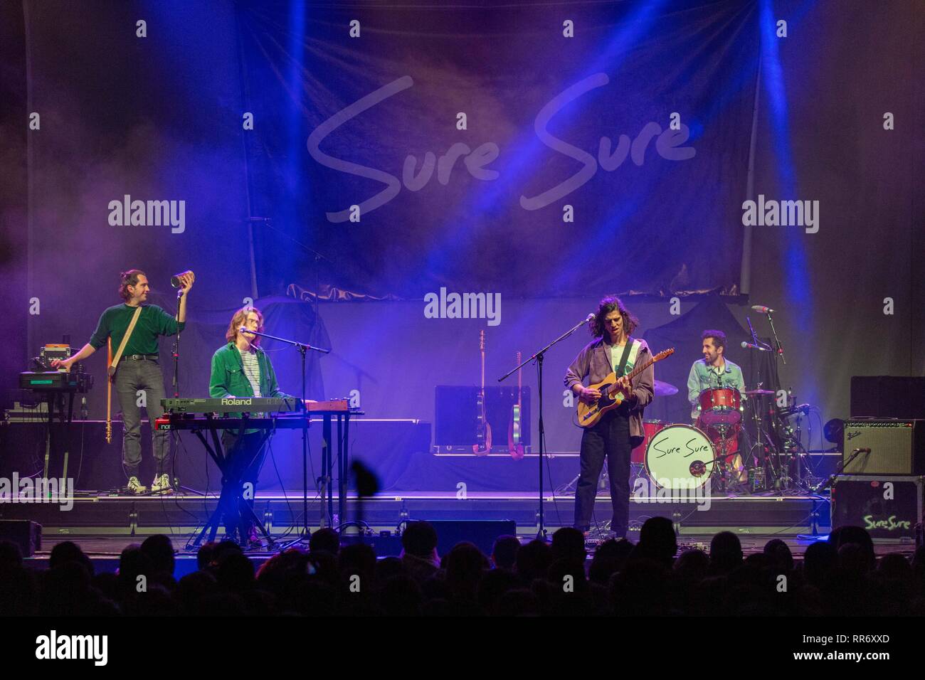 Madison, Wisconsin, USA. 23 Feb, 2019. MICHAEL COLEMAN, CHRIS BEACHY, CHARLIE GLICK und KEVIN FARZAD für Sie sicher, dass während der Spiegel Master Tour am Sylvee in Madison, Wisconsin Credit: Daniel DeSlover/ZUMA Draht/Alamy leben Nachrichten Stockfoto