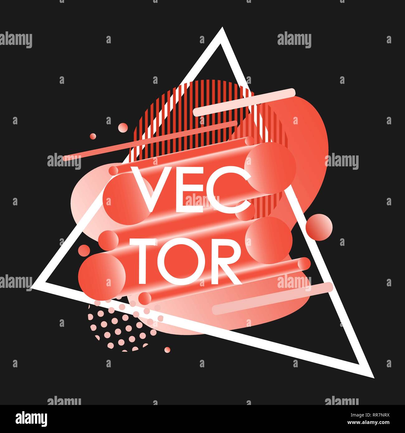 Abstrakte flüssigen Form. Flache geometrischen Design. Vector Illustration. Stock Vektor