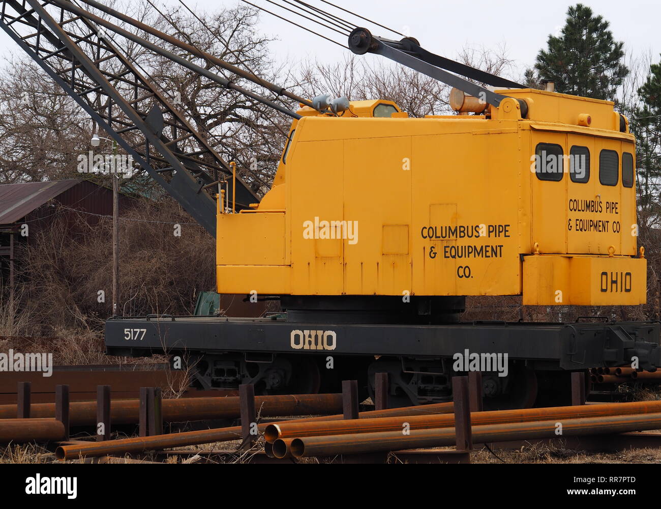 AMERICAN & OHIO LOKOMOTIVE KRAN Stockfoto