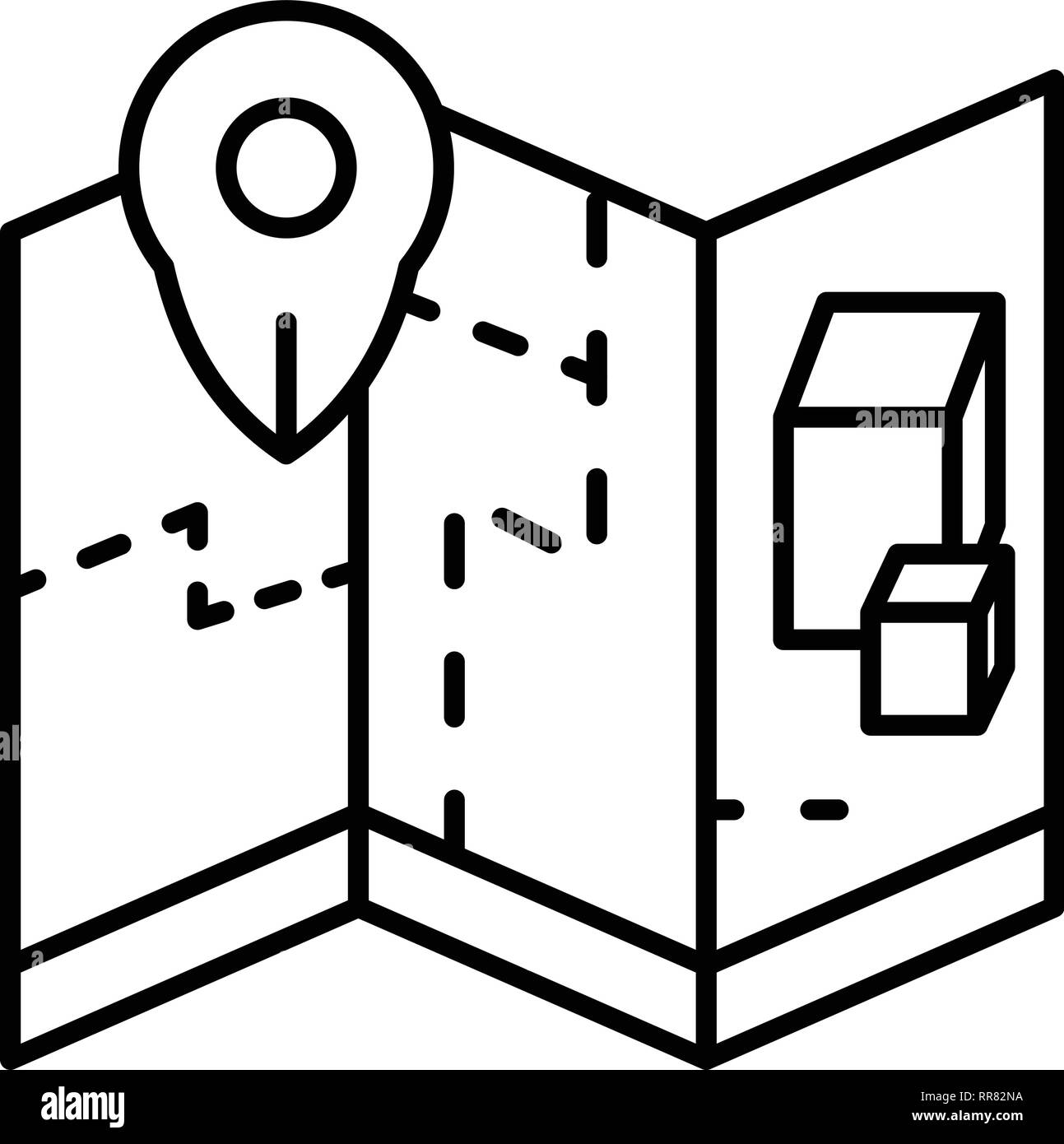 Bau plan Symbol, outline Style Stock Vektor
