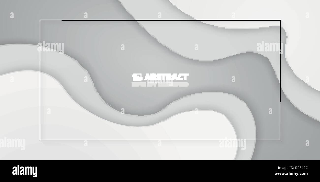 Abstrakte gradient White Paper cut Hintergrund. Sie können für Layout und Grafiken für Präsentation, Plakat, Anzeige, Bericht verwenden. Vector EPS 10. Stock Vektor