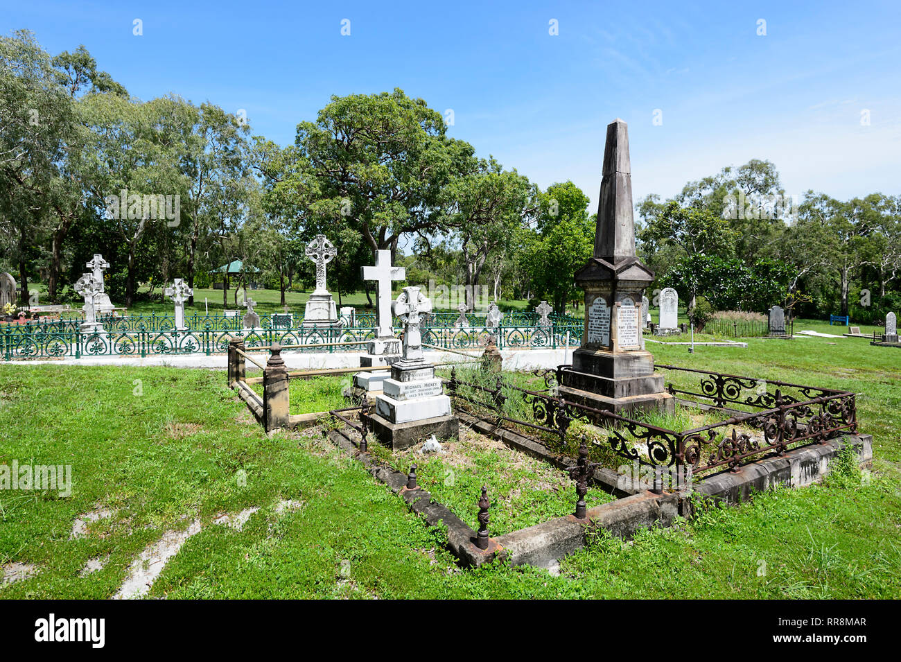 Cooktown Friedhof ist eine denkmalgeschützte Friedhof, zwischen 1874 und 1920 gebaut, Far North Queensland, Queensland, FNQ, Australien Stockfoto