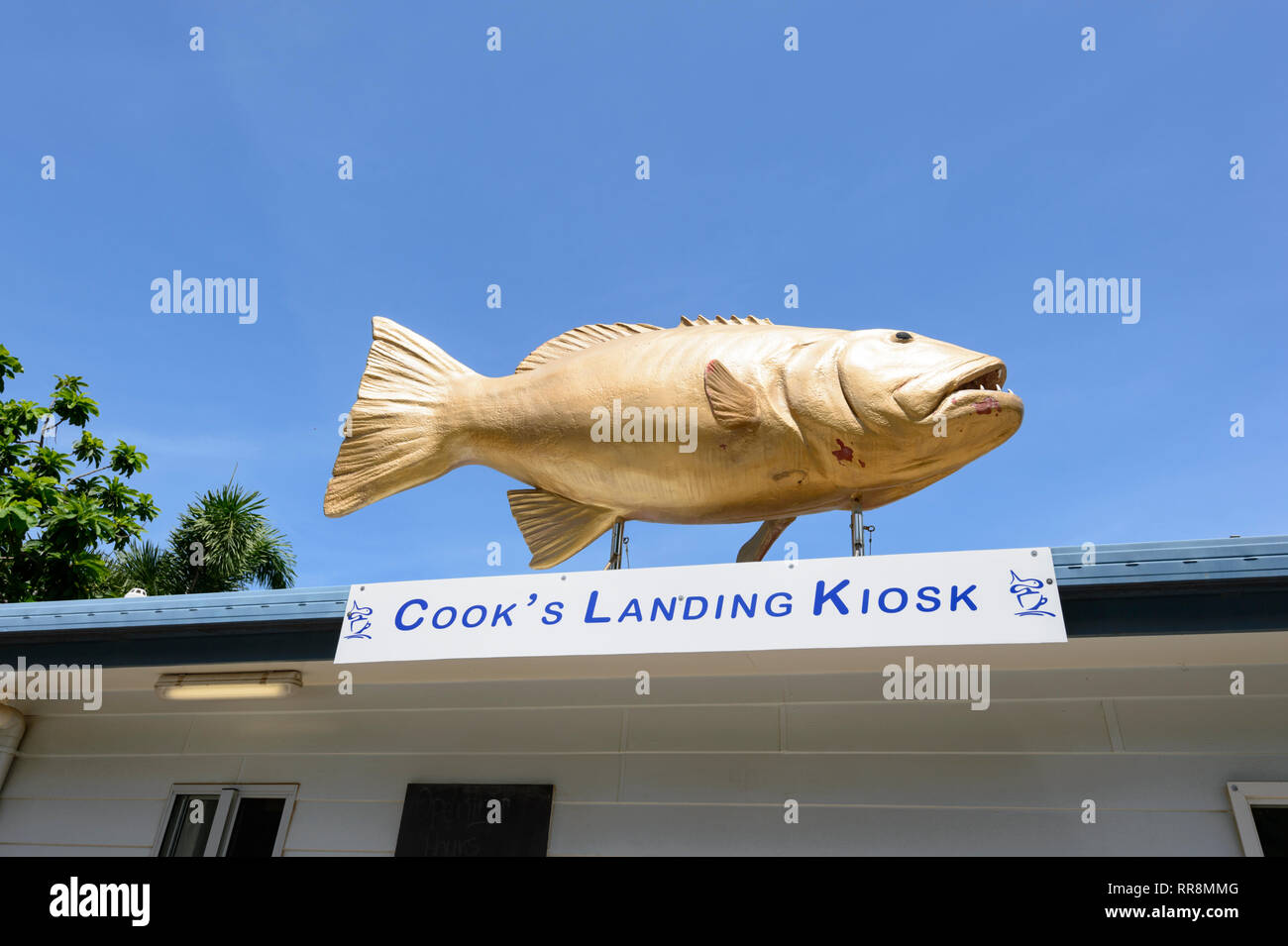 Cook's Landing Kiosk ist ein Fisch und Chips shop auf Charlotte Street, Cooktown, Far North Queensland, Queensland, FNQ, Australien Stockfoto