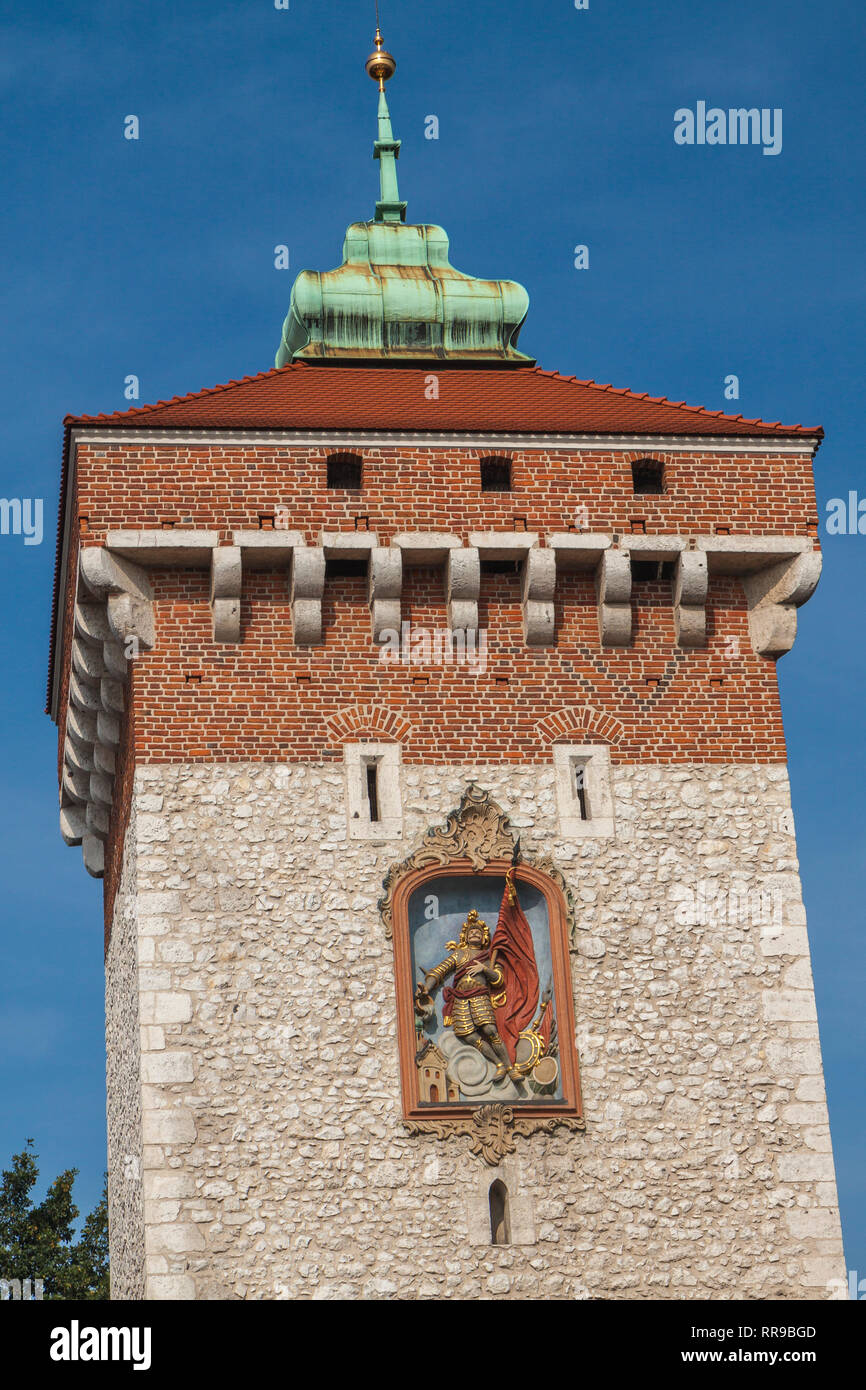 Hl. Florians Tor, Krakau Stockfoto