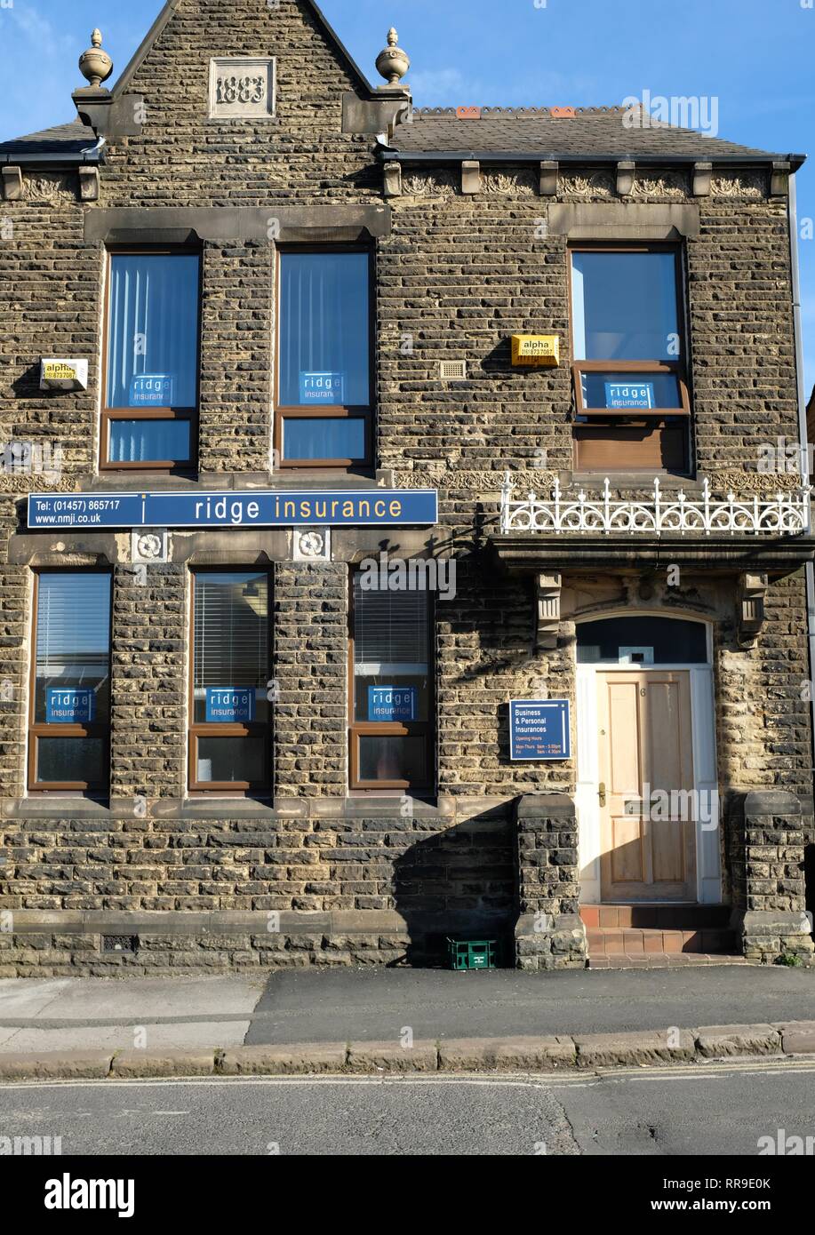 Eine alte ehemalige Postamt in Glossop, Derbyshire Stockfoto