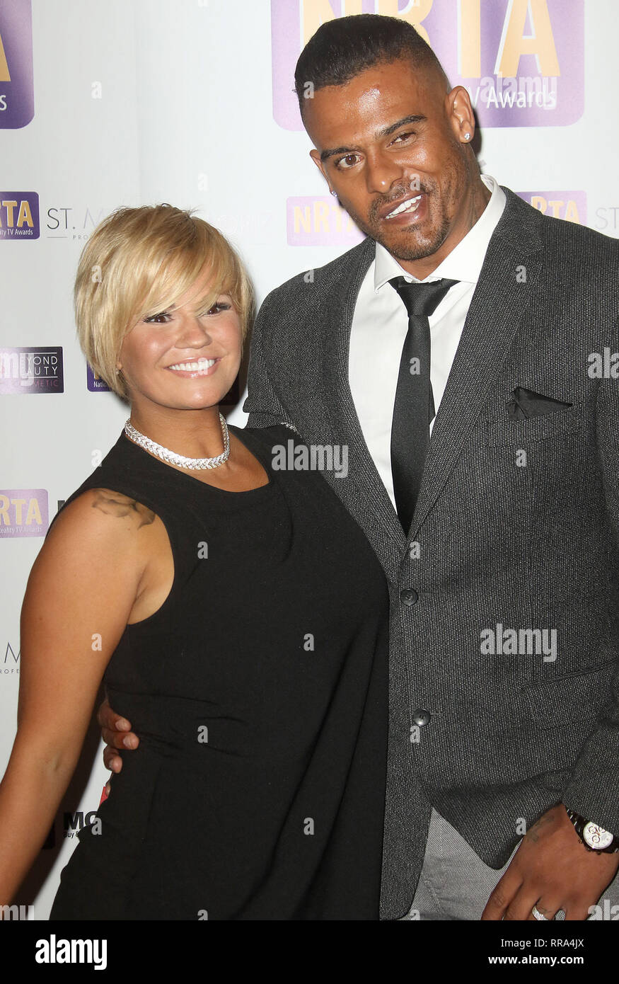 Sep 30, 2015 - London, England, UK-nationalen Realität TV Awards 2015, Porchester Hall - Roter Teppich Ankünfte Foto zeigt: Kerry Katona, George Kay Stockfoto